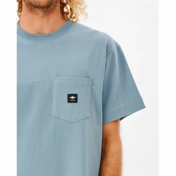 T-shirt à manches courtes pour homme Rip Curl Pocket Quality Surf Blue. SUPERDISCOUNT FRANCE