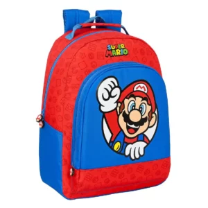 Cartable Super Mario Rouge Bleu (32 x 42 x 15 cm). SUPERDISCOUNT FRANCE