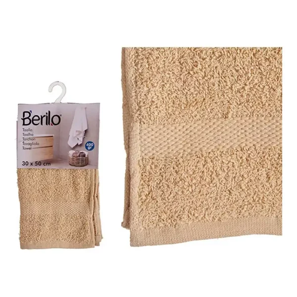 Drap de bain Polyester Coton Crème. SUPERDISCOUNT FRANCE