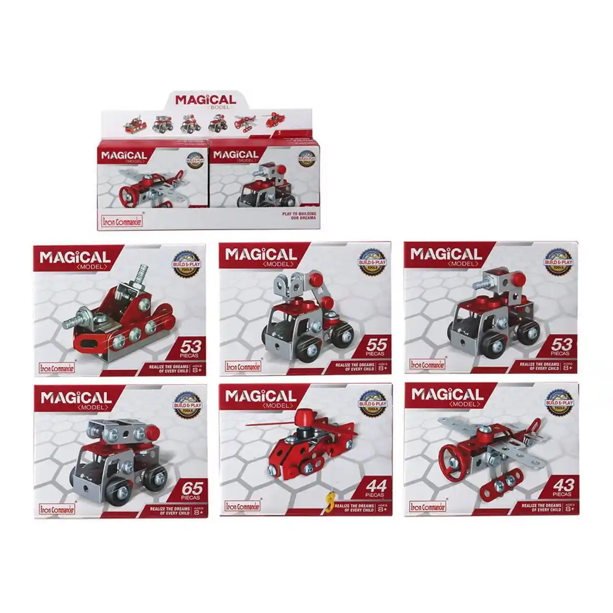 Jeu de construction Magical Bodel Rouge 14 x 10 cm (14 x 10 cm). SUPERDISCOUNT FRANCE