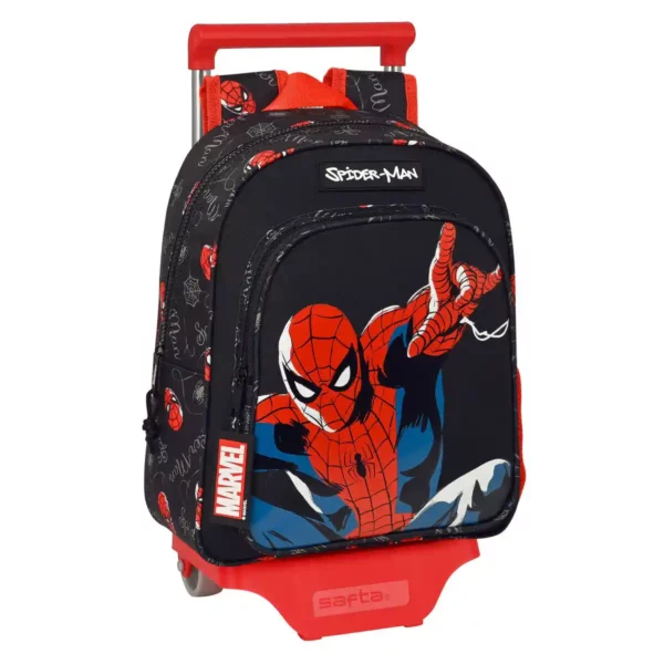 Sac à dos scolaire à roulettes Spiderman Hero Noir (27 x 33 x 10 cm). SUPERDISCOUNT FRANCE