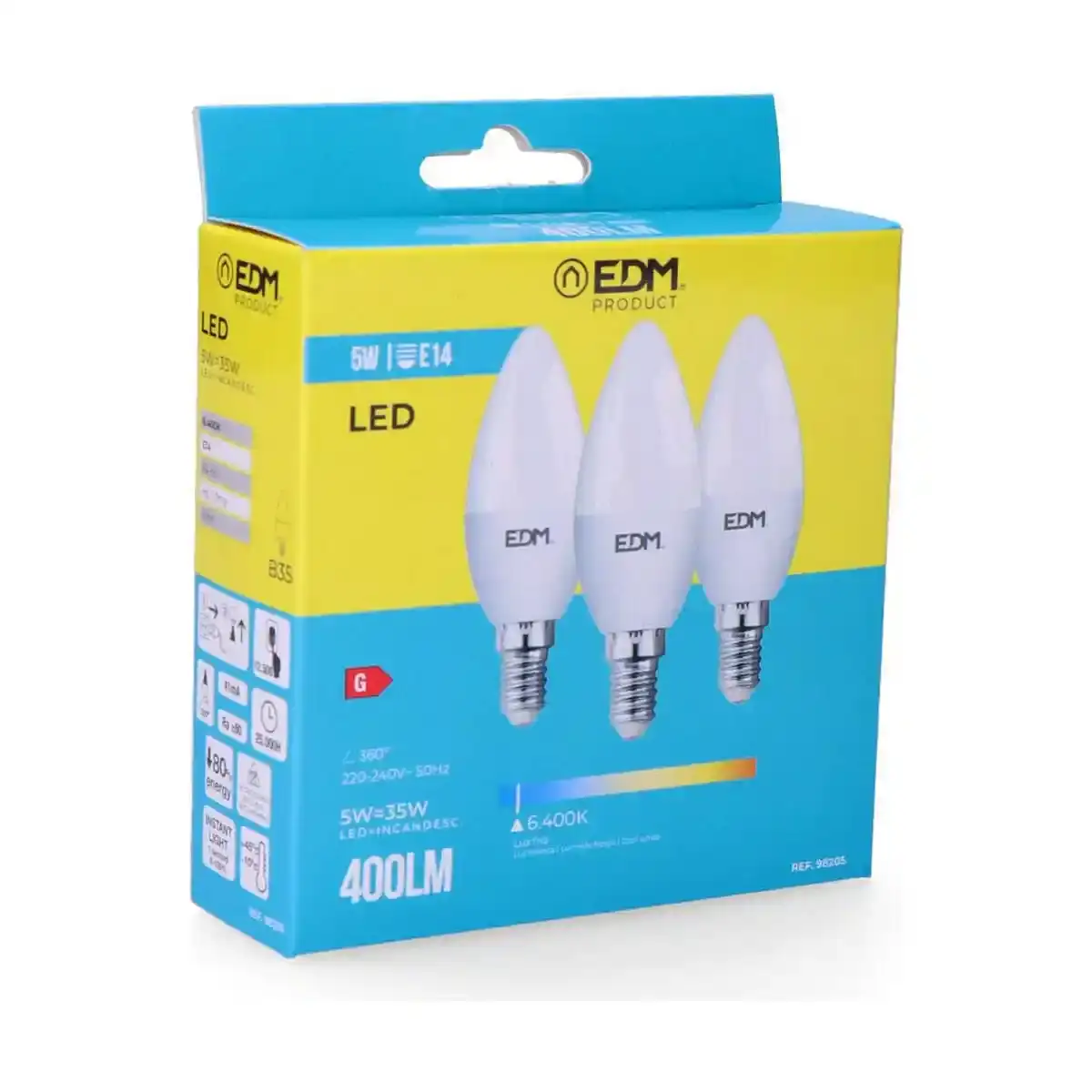 Ampoule bougie edm 5 w e14 g 400 lm 6400k _5511. DIAYTAR SENEGAL - Votre Source d'Inspiration Shopping. Parcourez nos rayons et trouvez des articles qui vous inspirent, que ce soit pour votre style, votre maison ou votre vie quotidienne.