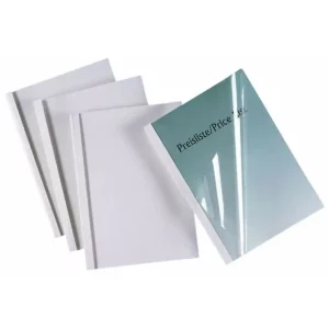 Chemise GBC Thermique 100 Unités PVC Blanc Transparent A4. SUPERDISCOUNT FRANCE