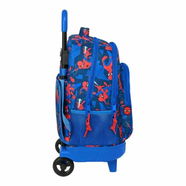 Sac à dos scolaire à roulettes Spiderman Great power Rouge Bleu (33 x 45 x 22 cm). SUPERDISCOUNT FRANCE