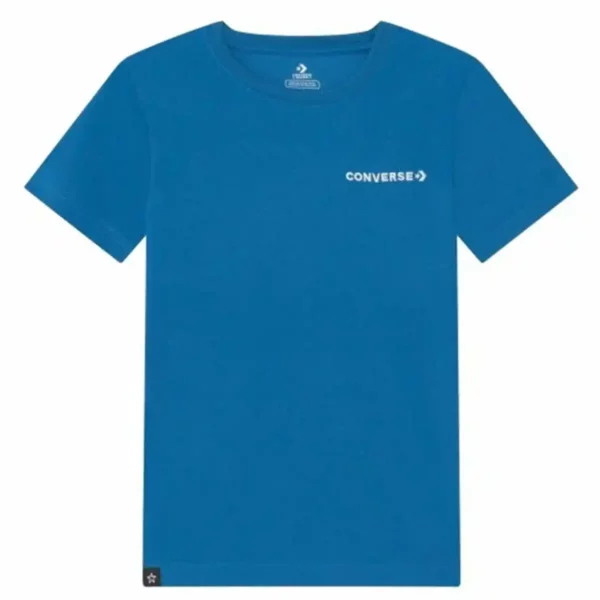 T-shirt à manches courtes pour enfants Converse Field Surplus Bleu. SUPERDISCOUNT FRANCE