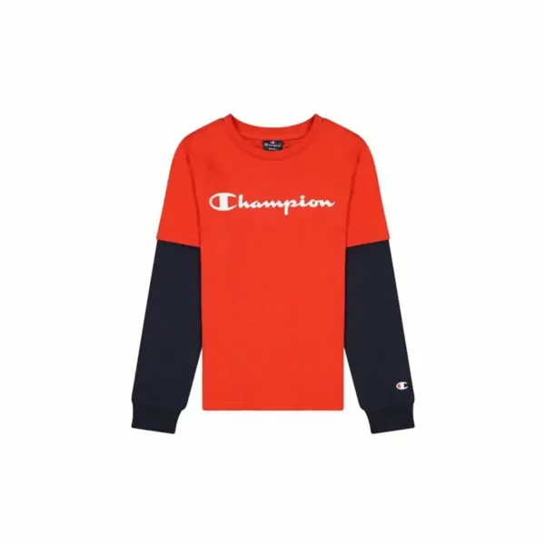 T-shirt à manches longues pour enfants Champion Rouge. SUPERDISCOUNT FRANCE