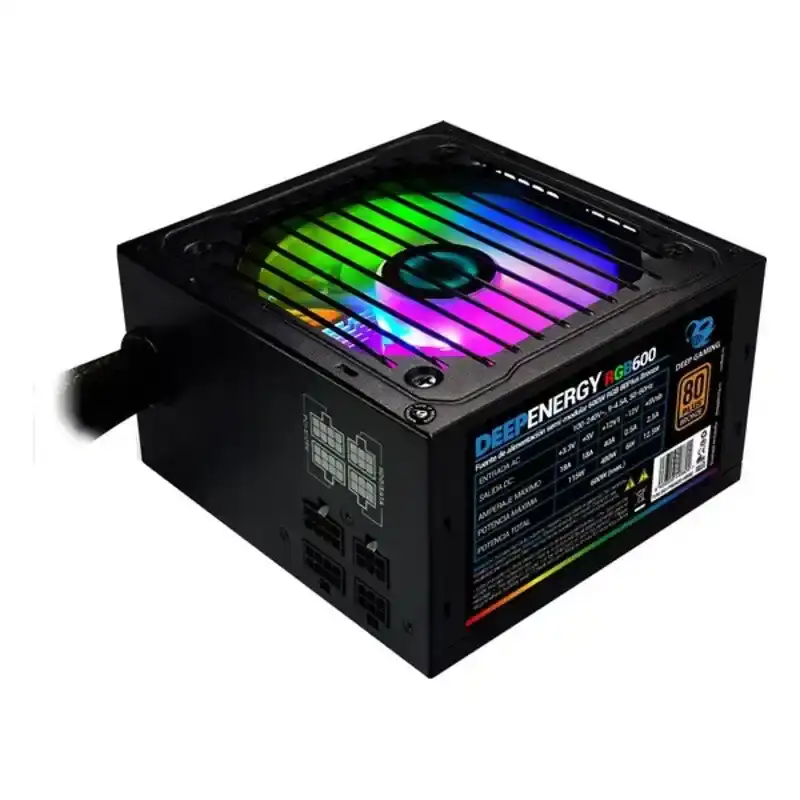 Alimentation CoolBox DG-PWS600-MRBZ ATX 600W RGB Noir Ø 12 cm x 1. SUPERDISCOUNT FRANCE