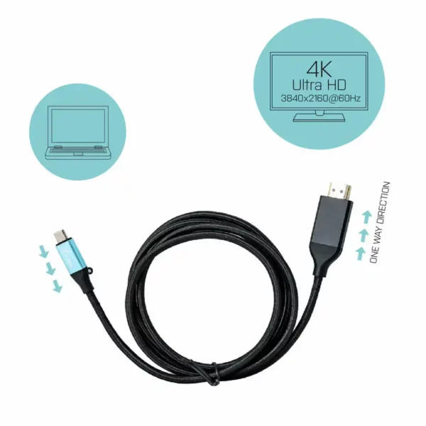 Câble USB C vers HDMI i-Tec C31CBLHDMI60HZ2M 4K Ultra HD (2 m). SUPERDISCOUNT FRANCE