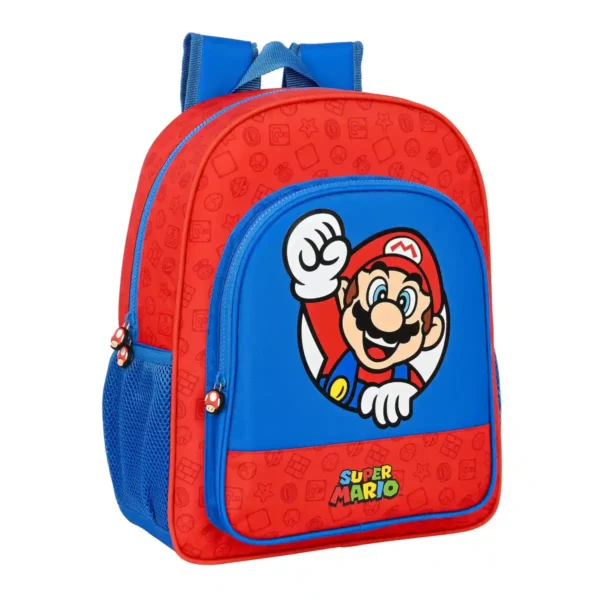 Cartable Super Mario Rouge Bleu (32 x 38 x 12 cm). SUPERDISCOUNT FRANCE