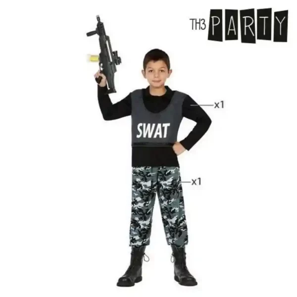 Costume pour enfant Officier de police Swat (2 pcs). SUPERDISCOUNT FRANCE