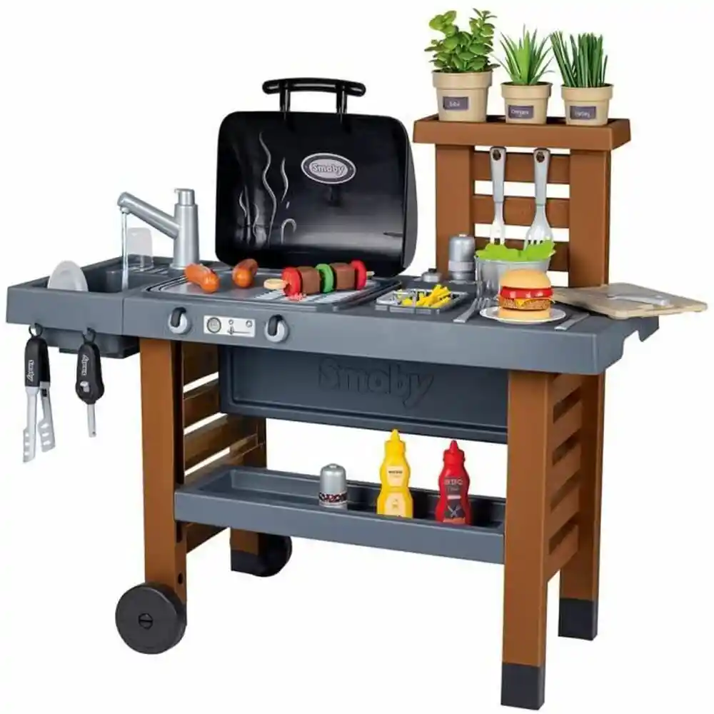 Cuisine jouet Smoby Garden Kitchen Barbecue 43 pièces. SUPERDISCOUNT FRANCE