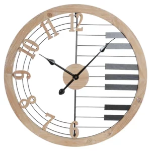 Horloge murale dkd home decor fer noir bois mdf 60 x 4 x 60 cm _2593. DIAYTAR SENEGAL - L'Art de Choisir, l'Art de Vivre. Parcourez notre boutique en ligne et choisissez parmi des produits de qualité qui ajoutent de l'élégance à votre quotidien.