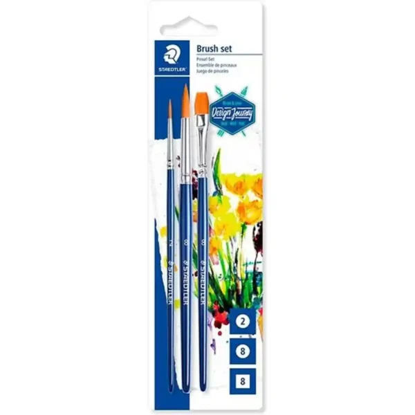 Pinceaux Staedtler 3 pièces Bois Fibre synthétique. SUPERDISCOUNT FRANCE