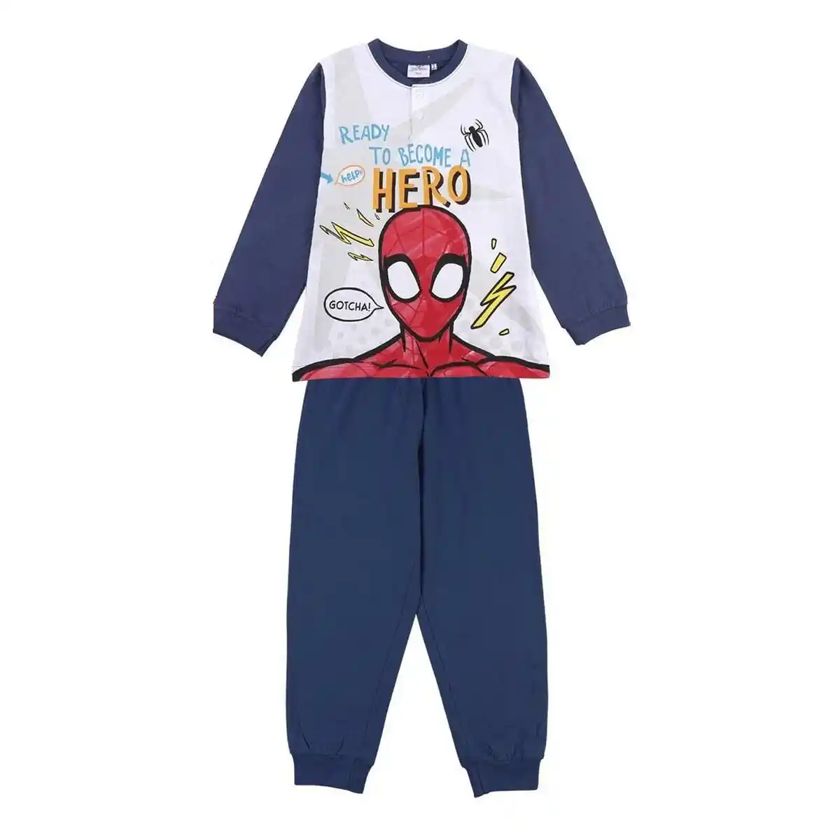 Pyjama Enfant Spiderman Gris. SUPERDISCOUNT FRANCE