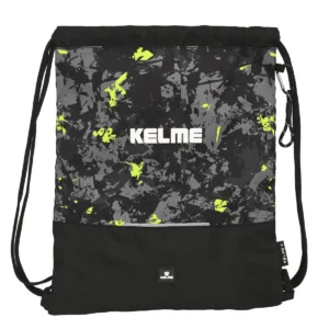 Sac à Dos à Cordes Kelme Jungle Noir Gris Lime (35 x 40 x 1 cm). SUPERDISCOUNT FRANCE