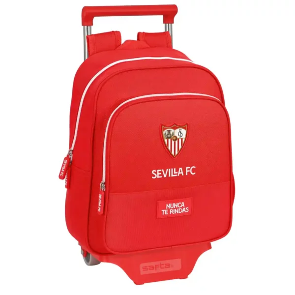 Sac à dos scolaire à roulettes Sevilla Fútbol Club Rouge (28 x 34 x 10 cm). SUPERDISCOUNT FRANCE