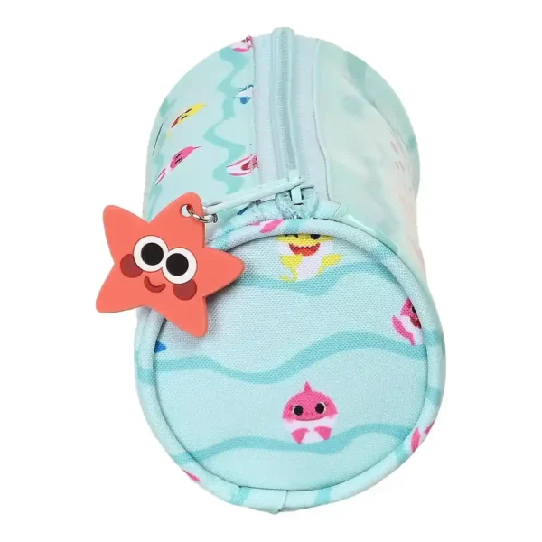 Trousse d'école cylindrique Baby Shark Beach Day Bleu clair (20 x 7 x 7 cm). SUPERDISCOUNT FRANCE