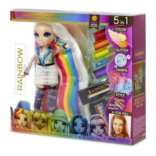 Ensemble de jeu Rainbow Hair Studio 569329E7C 5-en-1 (30 cm). SUPERDISCOUNT FRANCE