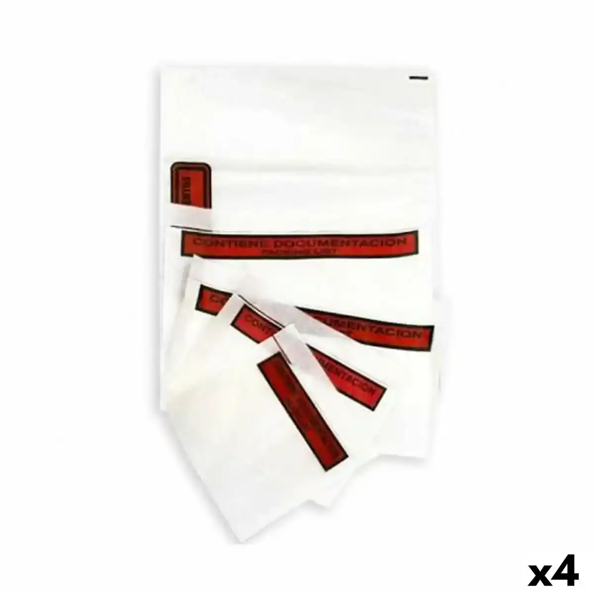 Enveloppes Sam Docufix LD Porte-Documents Polyéthylène Blanc 4 Unités (24 x 13,5 cm). SUPERDISCOUNT FRANCE