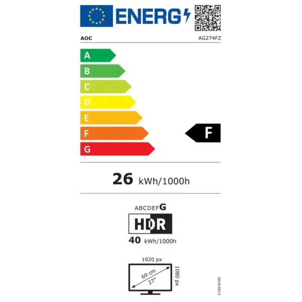 Moniteur AOC AG274FZ 27" LED Full HD 1920 x 1080 px. SUPERDISCOUNT FRANCE