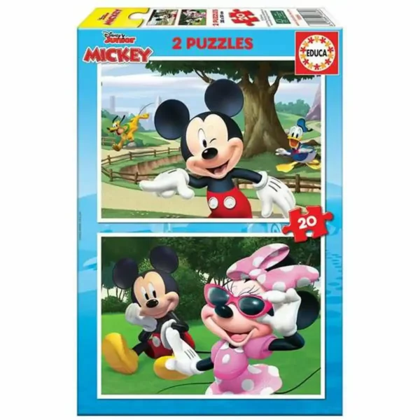 Puzzle Educa Mickey & Friends (2 x 20 pcs). SUPERDISCOUNT FRANCE