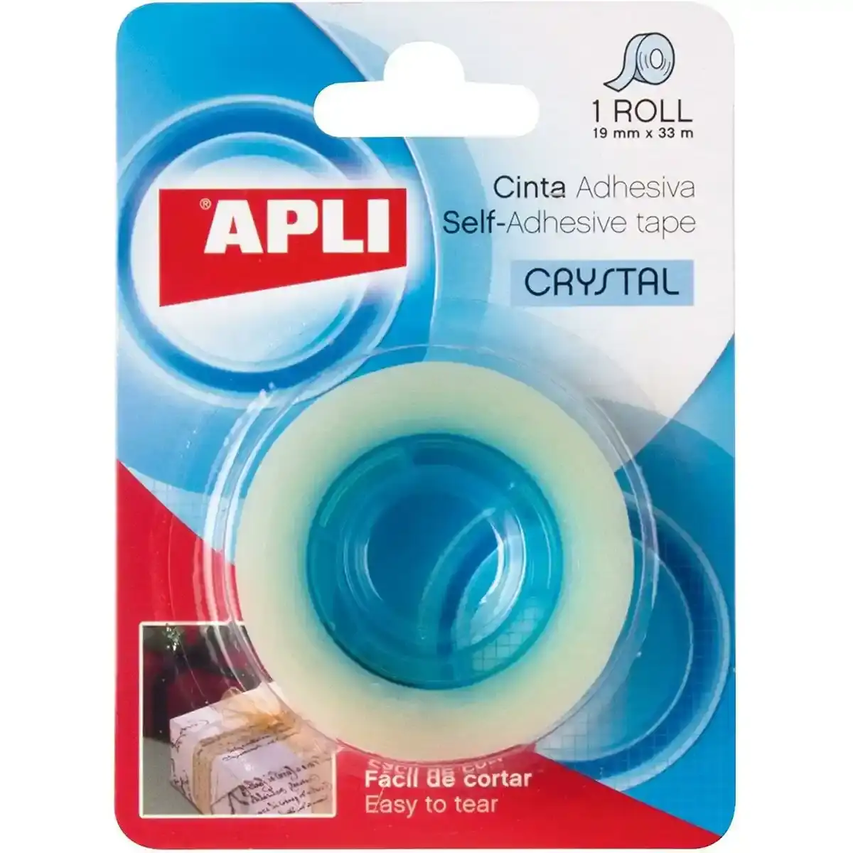 Ruban Adhésif Apli Transparent (19 x 33 mm) (10Unités). SUPERDISCOUNT FRANCE