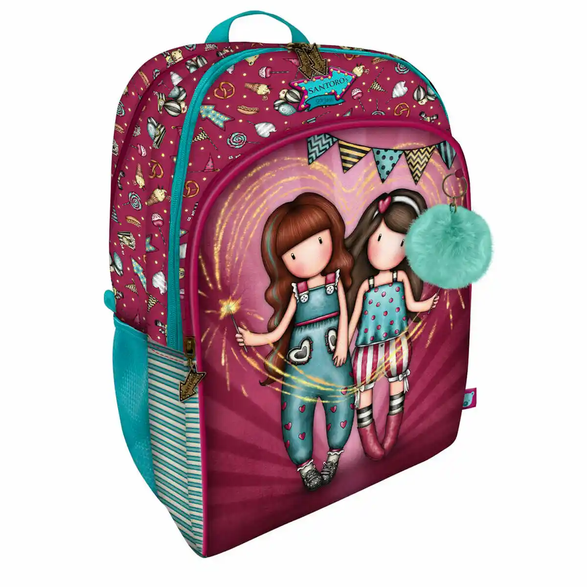 Cartable Gorjuss Fireworks Bordeaux (34,5 x 43,5 x 22 cm). SUPERDISCOUNT FRANCE