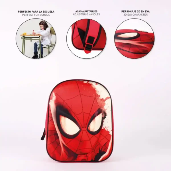 Cartable Spiderman Rouge (25 x 31 x 10 cm). SUPERDISCOUNT FRANCE