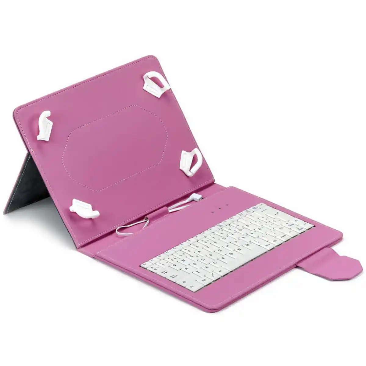 Clavier Bluetooth avec Support pour Tablette Maillon Technologique MTKEYUSBPINK 9,7" - 10,2" Rose. SUPERDISCOUNT FRANCE