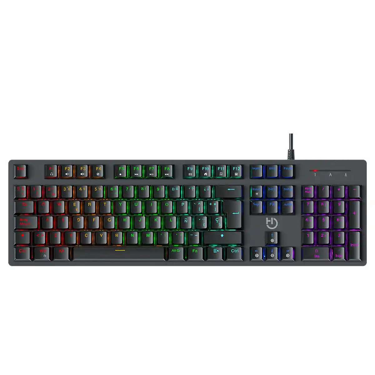 Clavier Hiditec GKE010004 Noir Multicolore. SUPERDISCOUNT FRANCE