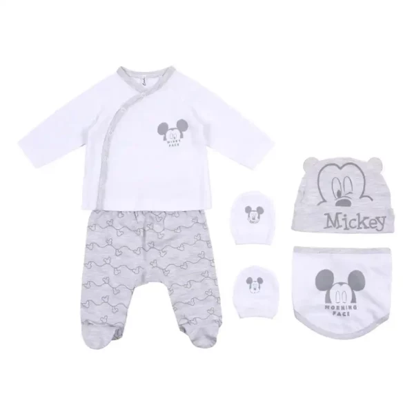 Ensemble de vêtements Mickey Mouse 4 pièces Blanc (1 mois). SUPERDISCOUNT FRANCE