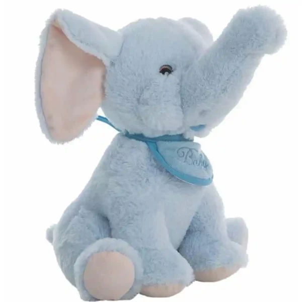 Peluche Éléphant Chiot Bleu 26 cm. SUPERDISCOUNT FRANCE