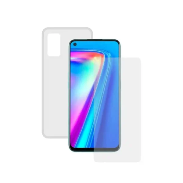 Protecteur d'écran mobile en verre trempé + étui mobile Realme 7 Pro Contact Transparent. SUPERDISCOUNT FRANCE