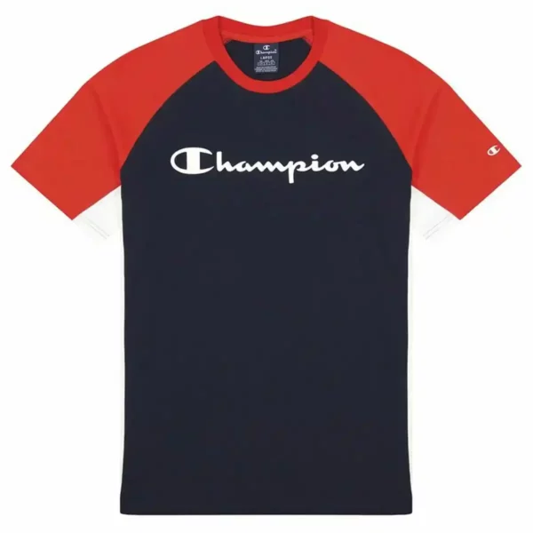 T-shirt à manches courtes pour homme Champion Block Script Blue. SUPERDISCOUNT FRANCE