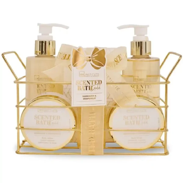 Ensemble de bain idc institute scented gold pamplemousse mandarine 6 pieces_1335. DIAYTAR SENEGAL - Où le Shopping est un Plaisir Engagé. Parcourez notre catalogue et choisissez des produits qui respectent vos valeurs et vos attentes.