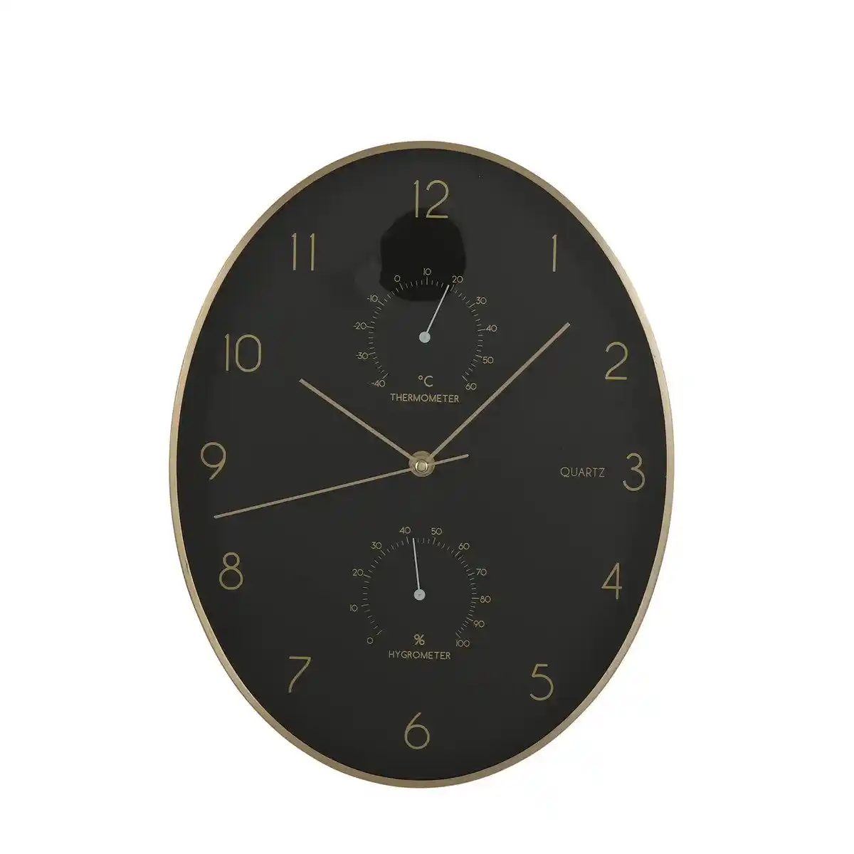 Horloge murale mica decorations andy noir dore ovale aluminium o 35 x 4 5 cm _1270. Bienvenue chez DIAYTAR SENEGAL - Où le Shopping Rime avec Diversité. Plongez dans notre univers de produits et découvrez des trésors qui représentent la richesse culturelle du Sénégal.