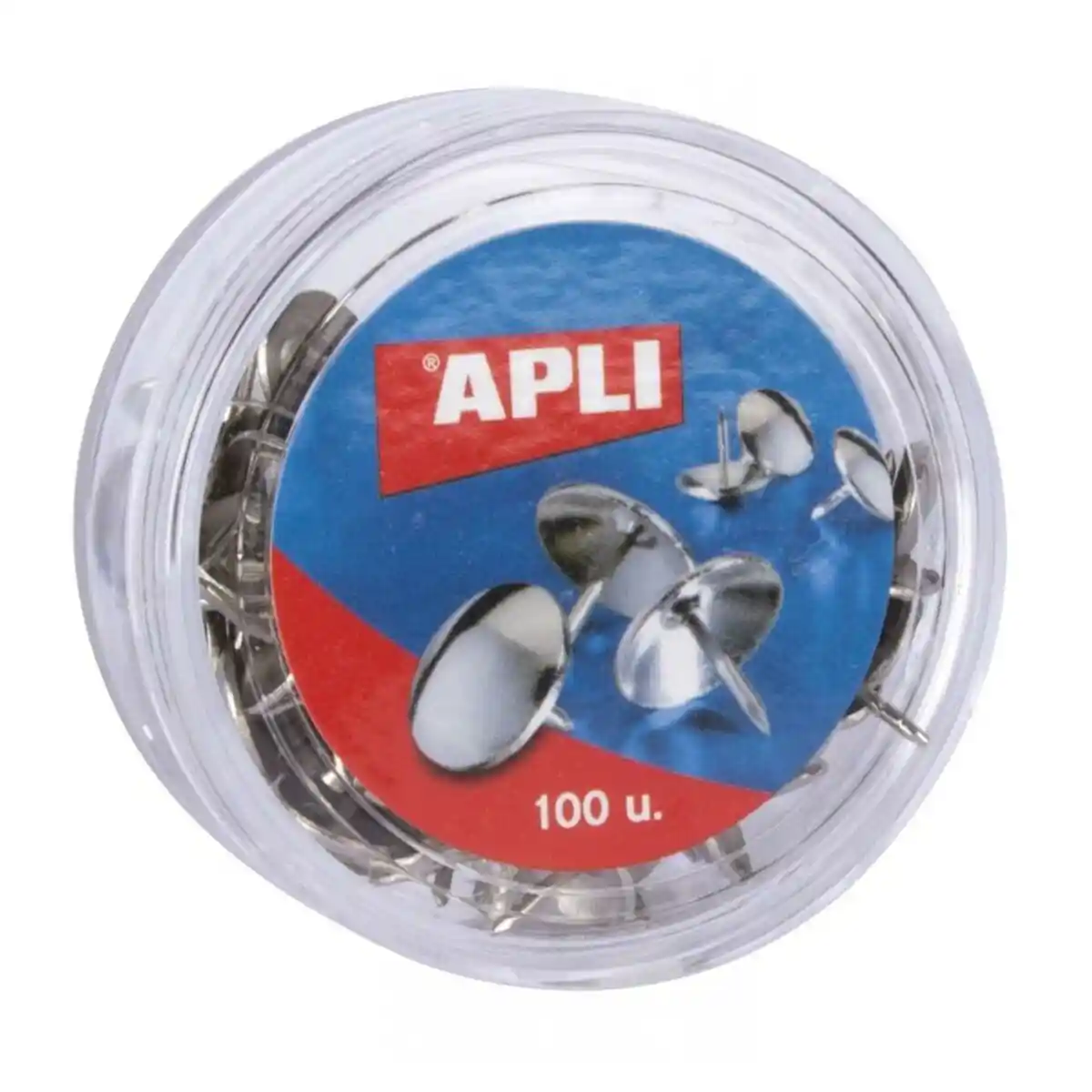 Punaises Apli 100 Pièces nickel (16 Unités). SUPERDISCOUNT FRANCE
