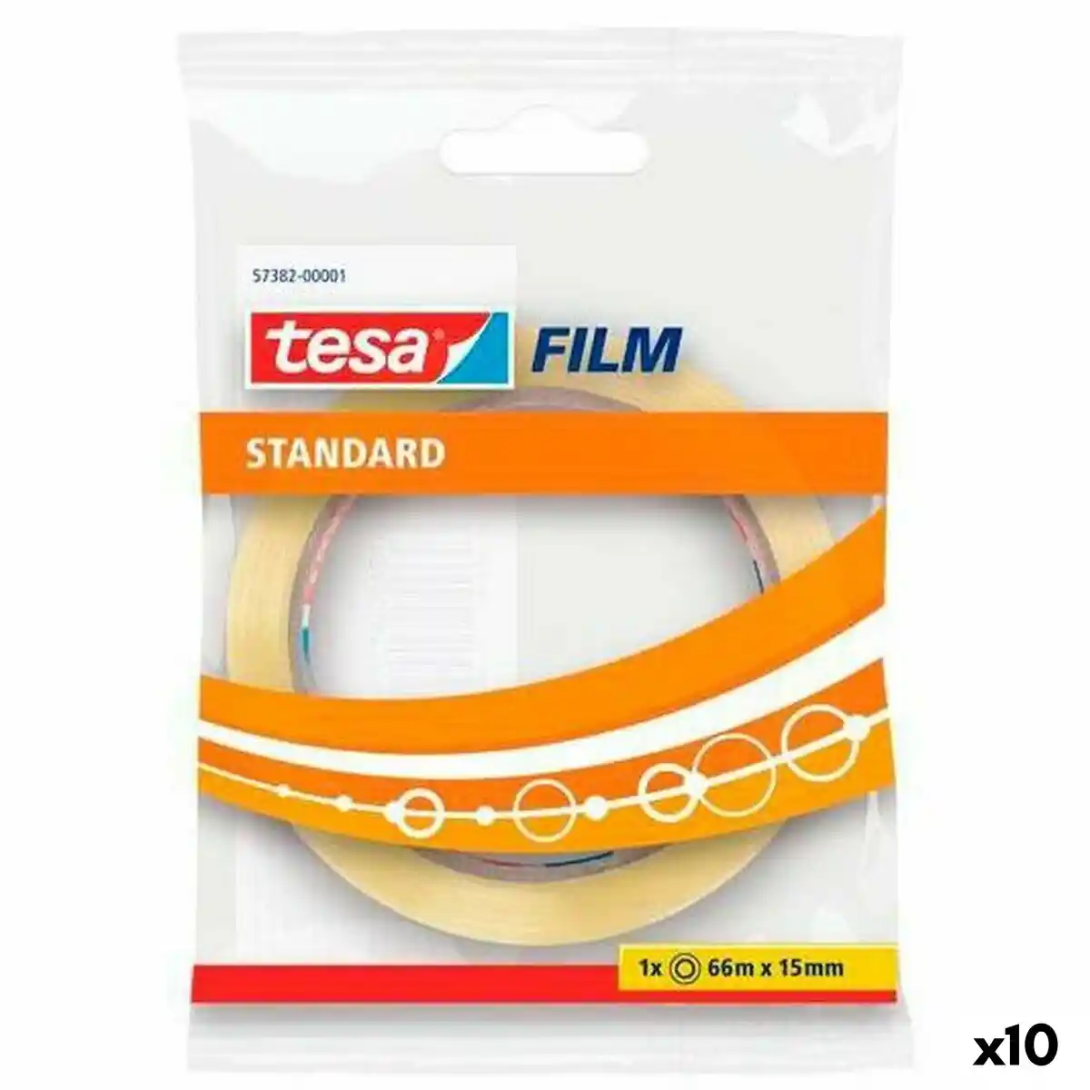 Ruban Adhésif TESA Standard 66 m 15 mm Transparent (10Unités). SUPERDISCOUNT FRANCE