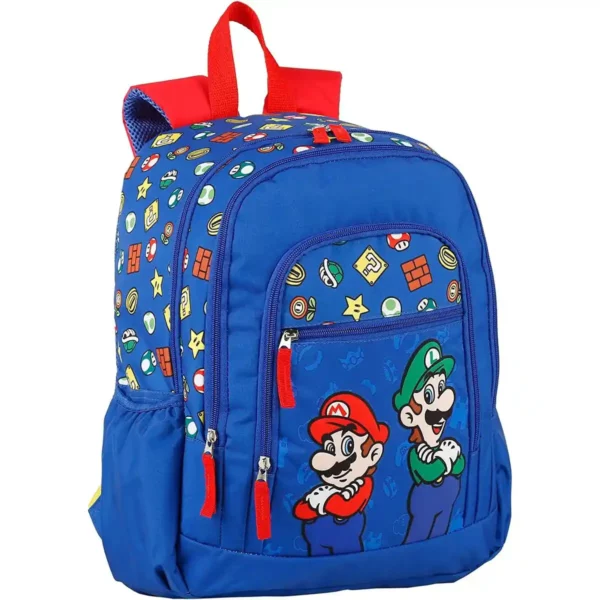 Sac enfant Super Mario Bleu (40 x 30 x 16 cm). SUPERDISCOUNT FRANCE