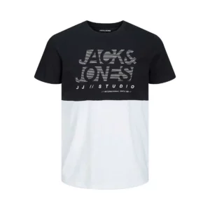 T-shirt à manches courtes pour homme Jack & Jones TEE SS CREW NECK 12226385 Noir. SUPERDISCOUNT FRANCE