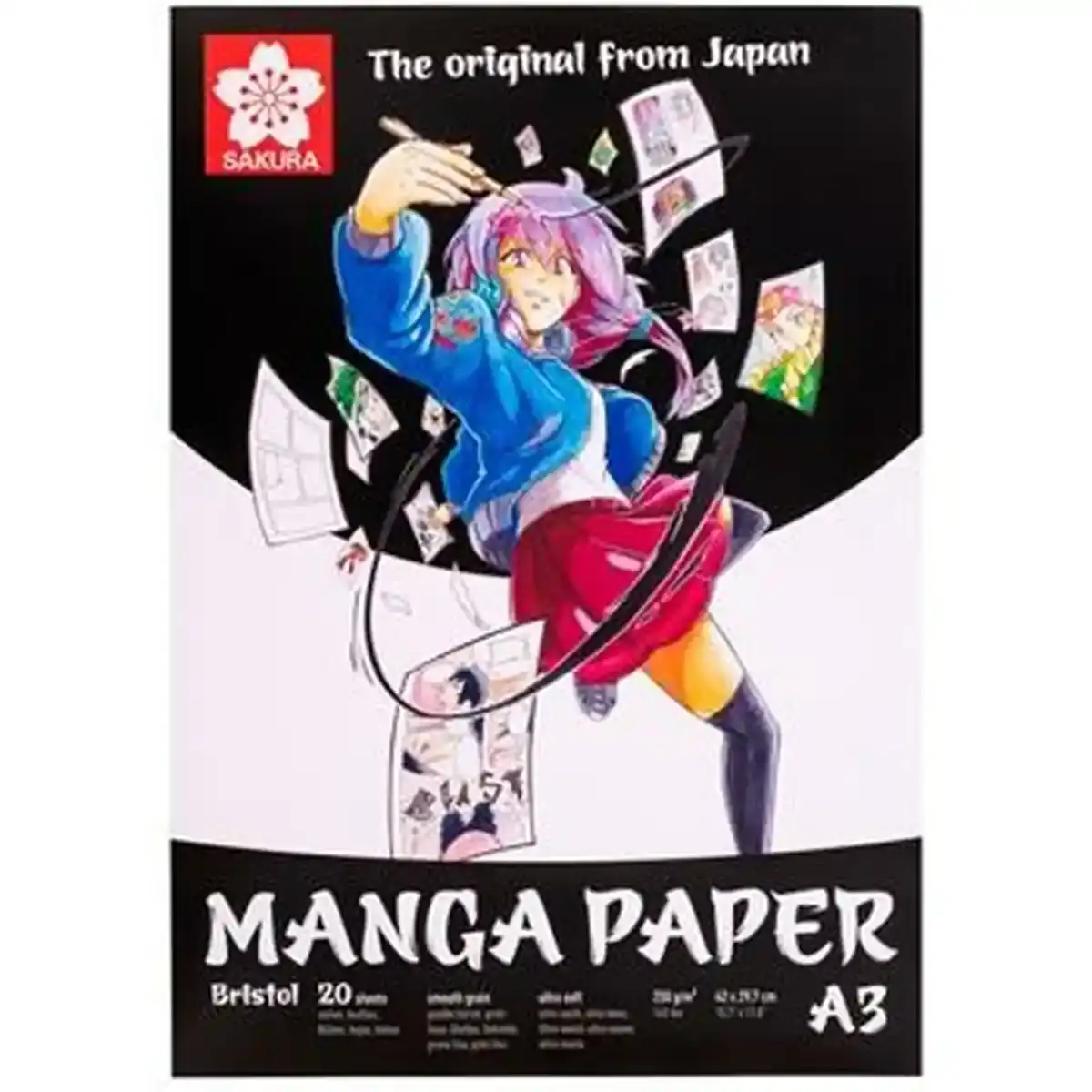 Bloc à dessin Talens Sakura Manga 250 g/m2 20 Feuilles. SUPERDISCOUNT FRANCE