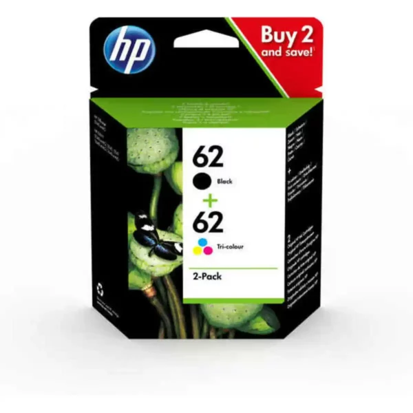 Cartouche d'encre d'origine HP 62 Noir Tricolore. SUPERDISCOUNT FRANCE