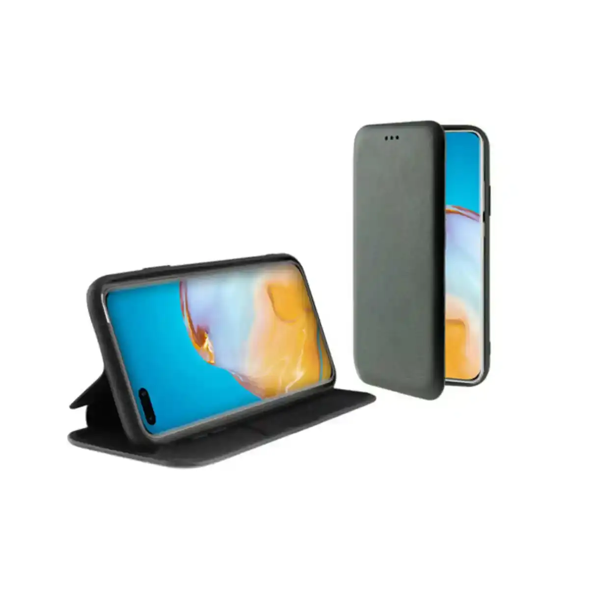 Etui folio pour téléphone portable KSIX Huawei P40 Pro TPU Noir. SUPERDISCOUNT FRANCE