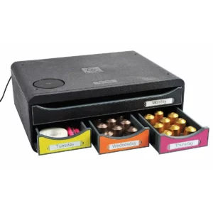 Organiseur multi-usages Exacompta Toolbox Mini A4 4 tiroirs Polystyrène noir (27 x 35,5 x 13,5 cm). SUPERDISCOUNT FRANCE