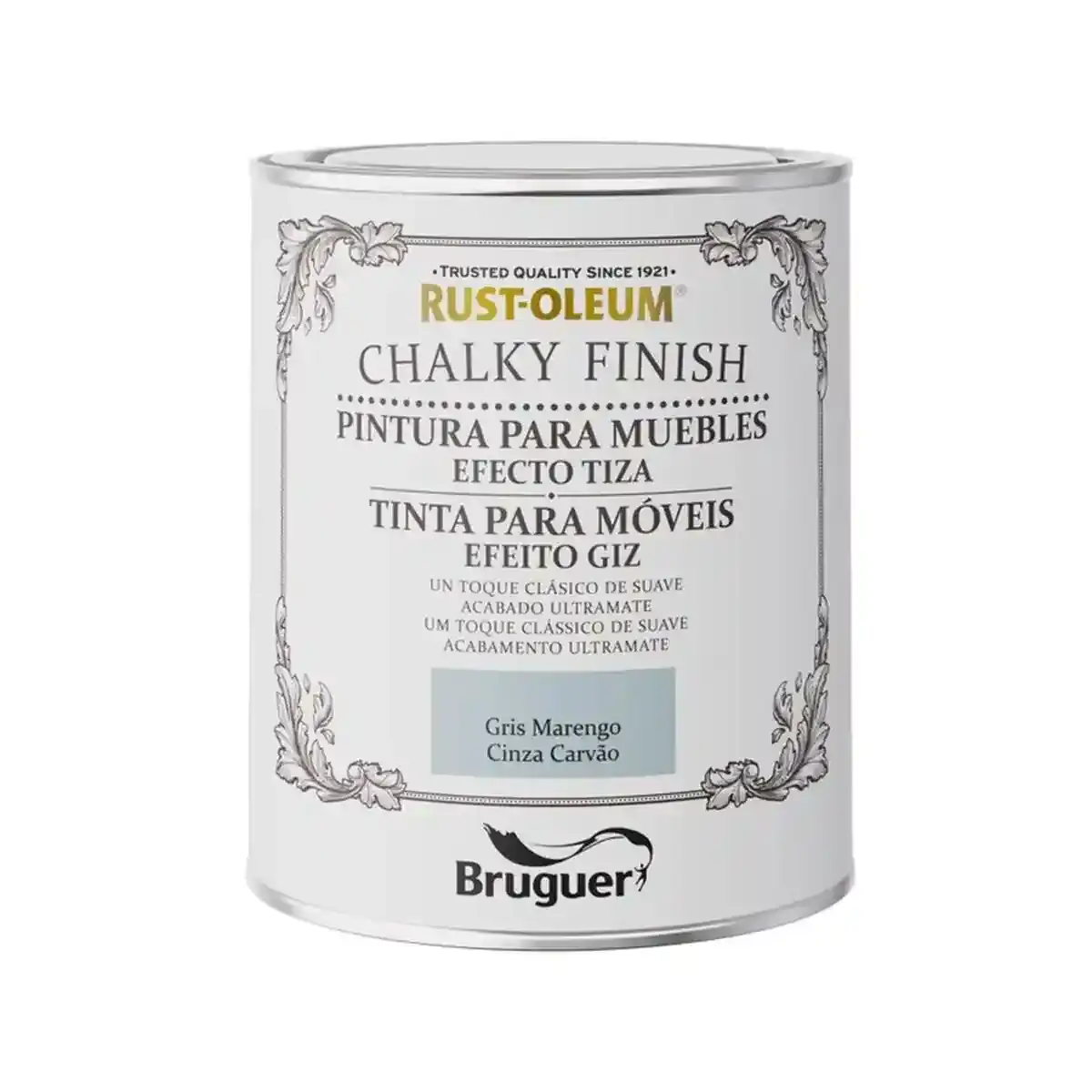 Peinture Bruguer Rust-oleum Chalky Finish 5733887 Meubles 750 ml Gris foncé. SUPERDISCOUNT FRANCE
