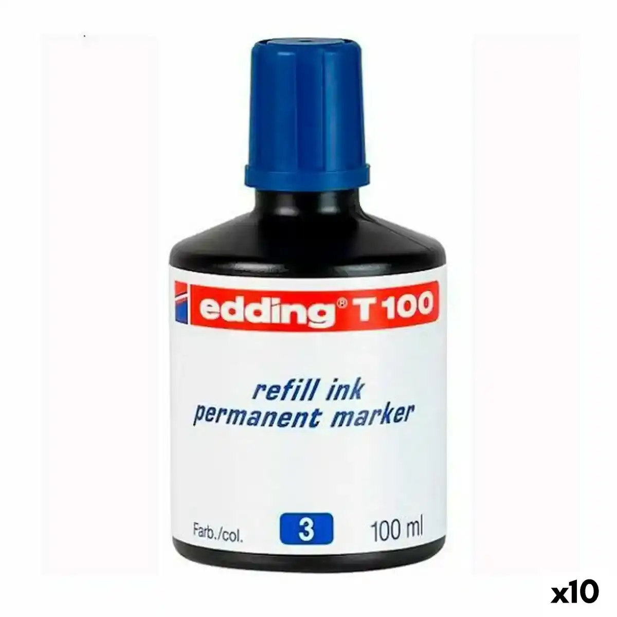 Recharge d'encre Edding T100 Permanent 100 ml (10Unités). SUPERDISCOUNT FRANCE