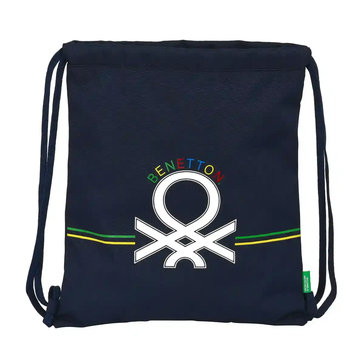 Sac à Dos à Cordes Benetton Sixties Bleu Marine (35 x 40 x 1 cm). SUPERDISCOUNT FRANCE