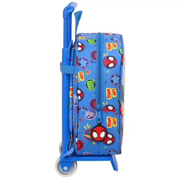 Sac à dos scolaire à roulettes Spiderman Team up Bleu (22 x 27 x 10 cm). SUPERDISCOUNT FRANCE