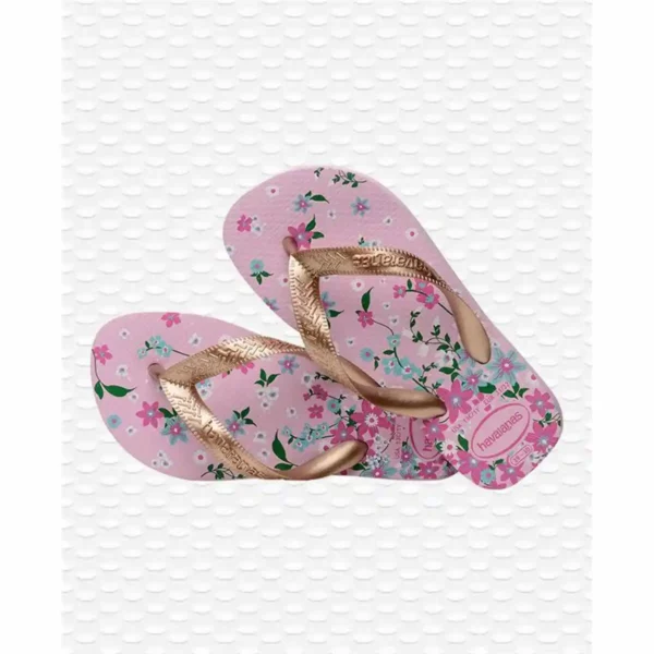 Tongs pour enfants Havaianas Flowers Ice Pink. SUPERDISCOUNT FRANCE