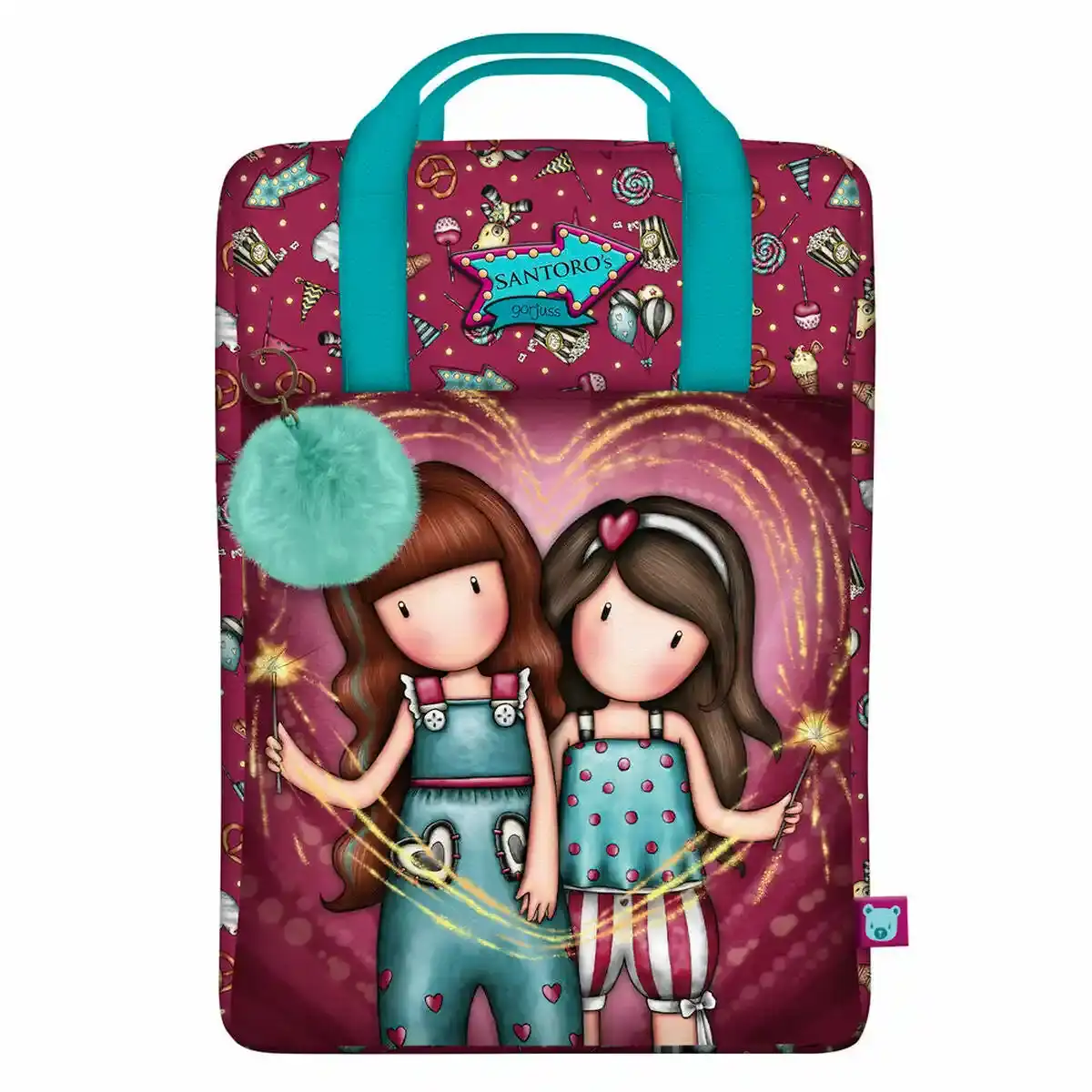 Cartable Gorjuss Fireworks Bordeaux (25 x 36 x 10 cm). SUPERDISCOUNT FRANCE